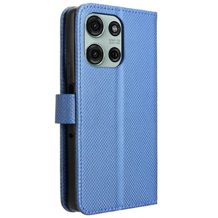 For Motorola Moto G75 5G Case PU Leather Diamond Texture Wallet Phone Cover