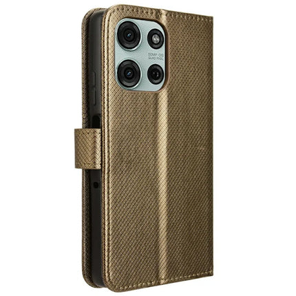 For Motorola Moto G75 5G Case PU Leather Diamond Texture Wallet Phone Cover