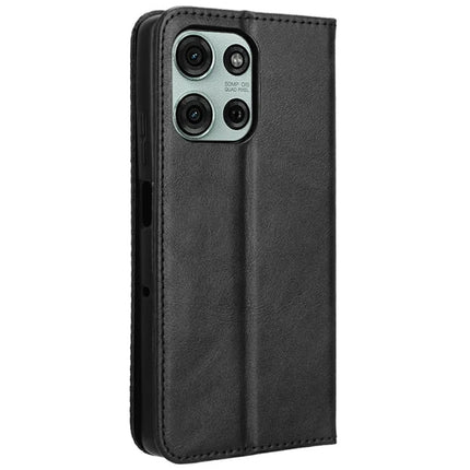 For Motorola Moto G75 5G Leather Case Wallet Stand Retro Texture Phone Cover