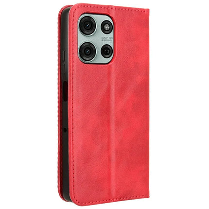 For Motorola Moto G75 5G Leather Case Wallet Stand Retro Texture Phone Cover