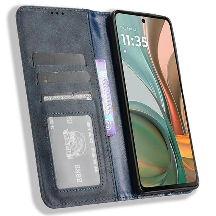 For Motorola Moto G75 5G Leather Case Wallet Stand Retro Texture Phone Cover