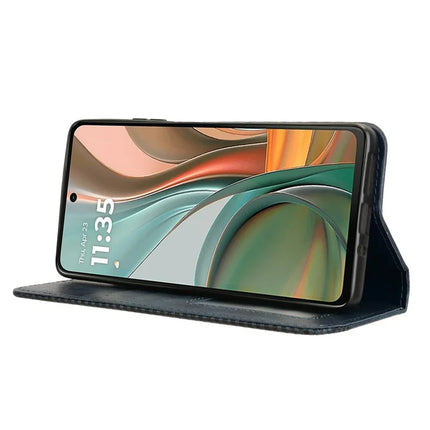 For Motorola Moto G75 5G Leather Case Wallet Stand Retro Texture Phone Cover