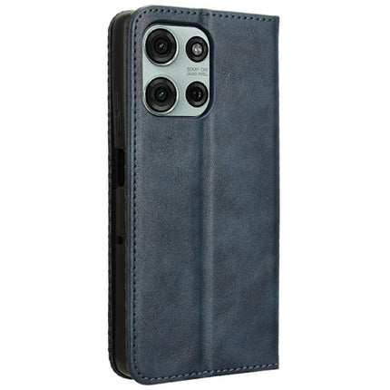 For Motorola Moto G75 5G Leather Case Wallet Stand Retro Texture Phone Cover