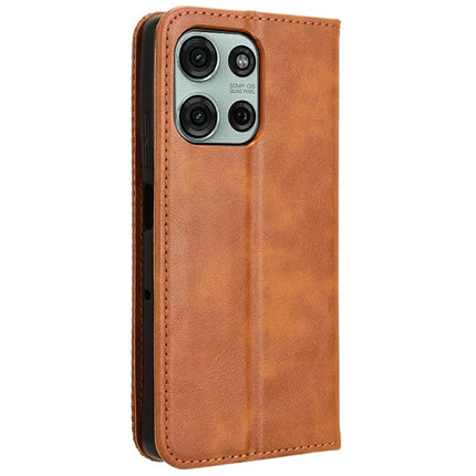 For Motorola Moto G75 5G Leather Case Wallet Stand Retro Texture Phone Cover