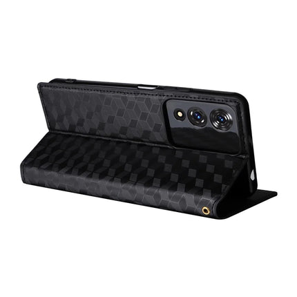 For Cubot A10 Wallet Case Rhombus Imprinted Leather Phone Cover