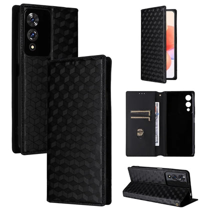 For Cubot A10 Wallet Case Rhombus Imprinted Leather Phone Cover