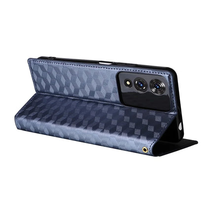 For Cubot A10 Wallet Case Rhombus Imprinted Leather Phone Cover