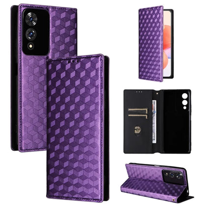 For Cubot A10 Wallet Case Rhombus Imprinted Leather Phone Cover