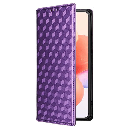 For Cubot A10 Wallet Case Rhombus Imprinted Leather Phone Cover