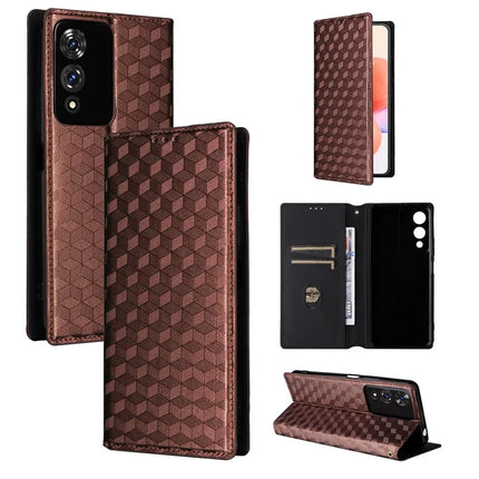 For Cubot A10 Wallet Case Rhombus Imprinted Leather Phone Cover