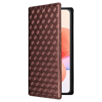For Cubot A10 Wallet Case Rhombus Imprinted Leather Phone Cover
