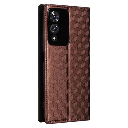 For Cubot A10 Wallet Case Rhombus Imprinted Leather Phone Cover