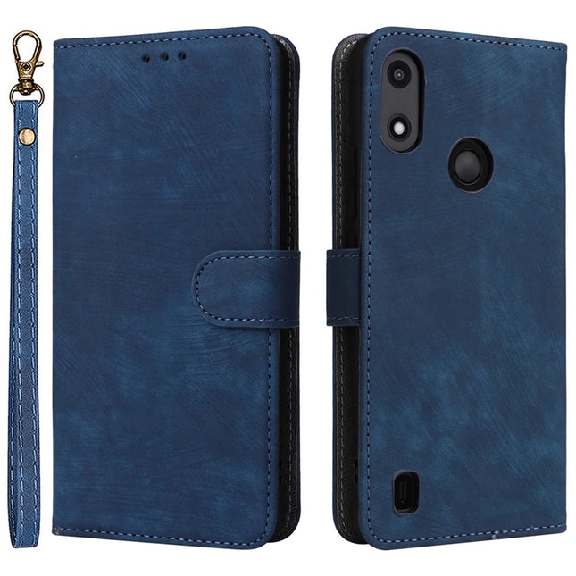 For Gabb Phone 4 Wallet Case RFID Blocking PU Leather Cover Stand View - Blue