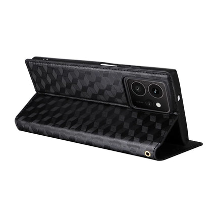 For HMD Skyline Wallet Case Rhombus Imprinted Leather Phone Cover