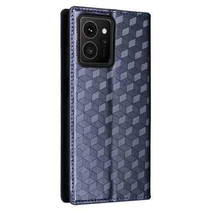 For HMD Skyline Wallet Case Rhombus Imprinted Leather Phone Cover
