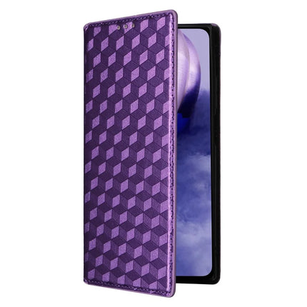 For HMD Skyline Wallet Case Rhombus Imprinted Leather Phone Cover