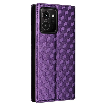 For HMD Skyline Wallet Case Rhombus Imprinted Leather Phone Cover