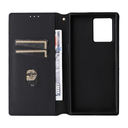 For HMD Skyline Wallet Case Rhombus Imprinted Leather Phone Cover