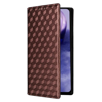 For HMD Skyline Wallet Case Rhombus Imprinted Leather Phone Cover