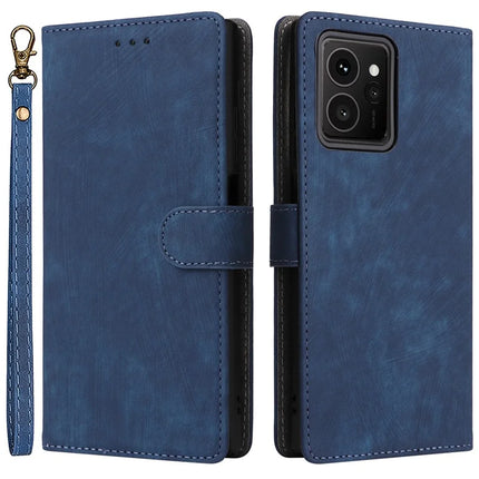 For HMD Skyline Wallet Case RFID Blocking PU Leather Cover Stand View - Blue