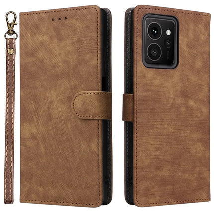 For HMD Skyline Wallet Case RFID Blocking PU Leather Cover Stand View - Brown