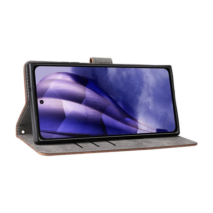 For HMD Skyline Wallet Case RFID Blocking PU Leather Cover Stand View