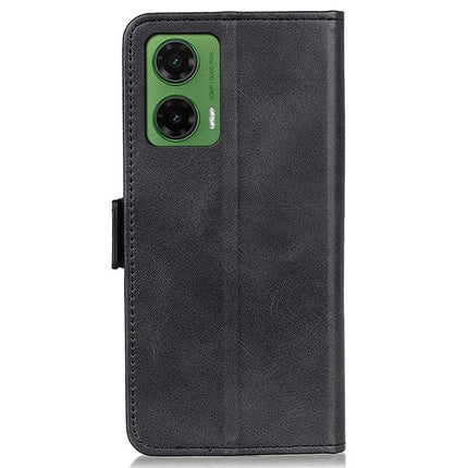 For Motorola Moto G35 5G Case Stand Cowhide Texture PU Leather Phone Cover