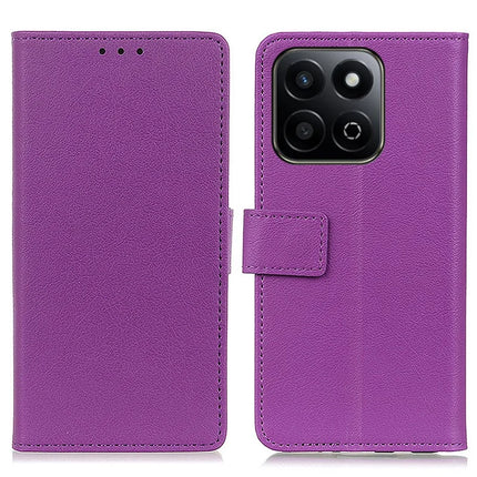 For Honor X7c 4G / 200 Smart 5G / Play 60 Plus 5G Case PU Leather Stand Wallet Phone Cover - Purple