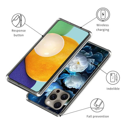 For iPhone 16 Pro Max Case Pattern Printed Shockproof TPU Phone Cover