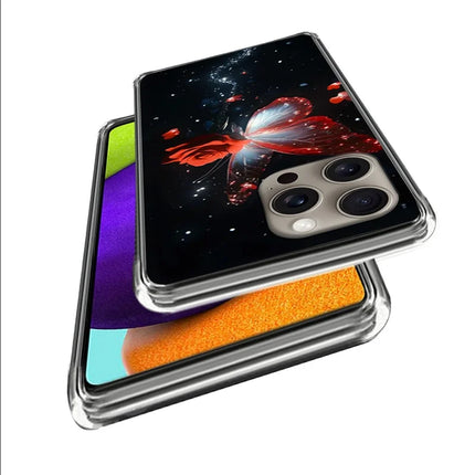 For iPhone 16 Pro Max Case Pattern Printed Shockproof TPU Phone Cover