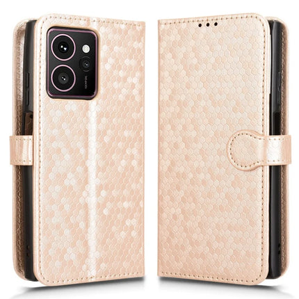 For HMD Skyline Wallet Case Dot Pattern Imprint PU Leather Phone Cover - Rose Gold