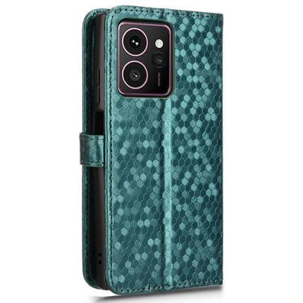 For HMD Skyline Wallet Case Dot Pattern Imprint PU Leather Phone Cover