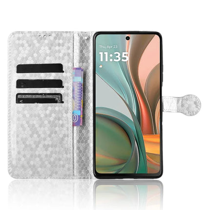 For Motorola Moto G75 5G Wallet Case Dot Pattern Imprint PU Leather Phone Cover