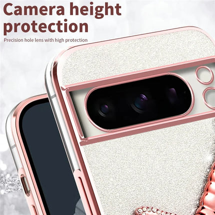 KADEM For Google Pixel 8 Pro Case Dragonfly Kickstand TPU Flowers Glitter Phone Cover