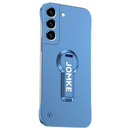 For Samsung Galaxy S23 Case Hard PC Frameless Baking Paint Kickstand Phone Cover - Blue