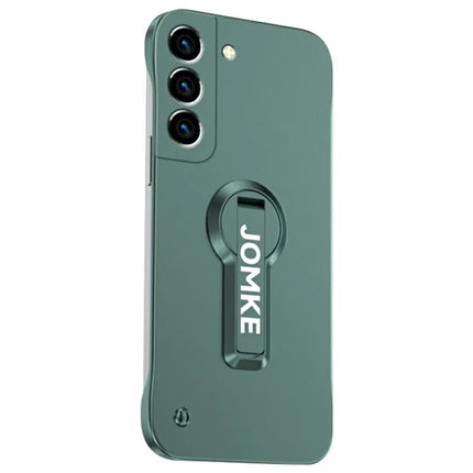 For Samsung Galaxy S23 Case Hard PC Frameless Baking Paint Kickstand Phone Cover - Green