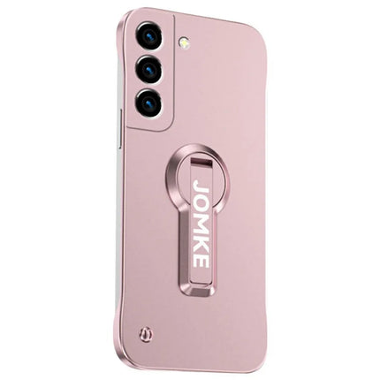 For Samsung Galaxy S23 Case Hard PC Frameless Baking Paint Kickstand Phone Cover - Pink