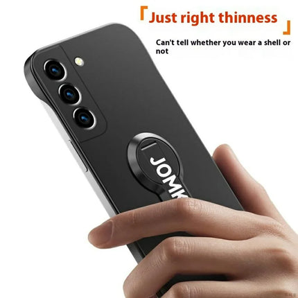 For Samsung Galaxy S23 Case Hard PC Frameless Baking Paint Kickstand Phone Cover