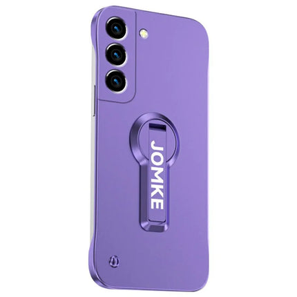 For Samsung Galaxy S23 Case Hard PC Frameless Baking Paint Kickstand Phone Cover - Purple