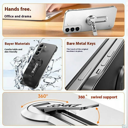 For Samsung Galaxy S23 Case Hard PC Frameless Baking Paint Kickstand Phone Cover