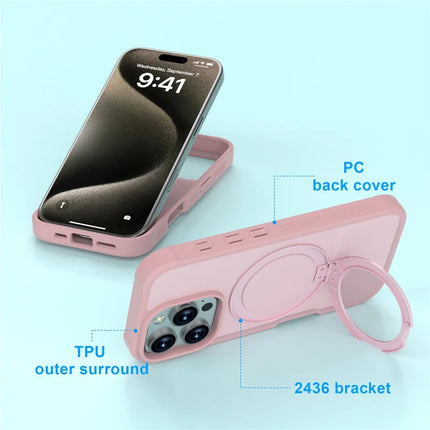 GW20 For iPhone 16 Pro Max Case Compatible with MagSafe Skin-Touch TPU+PC Kickstand Phone Cover