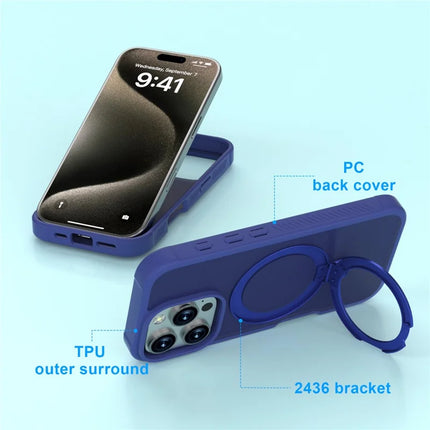 GW20 For iPhone 16 Pro Max Case Compatible with MagSafe Skin-Touch TPU+PC Kickstand Phone Cover
