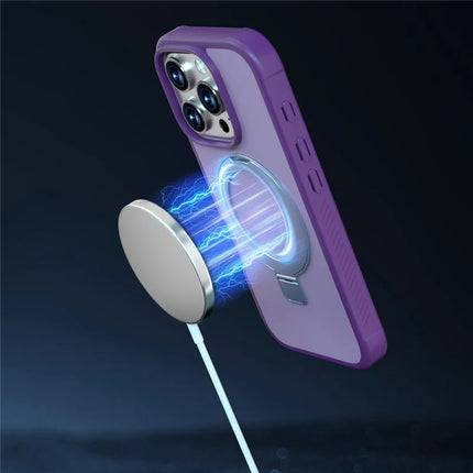 GW20 For iPhone 16 Pro Max Case Compatible with MagSafe Skin-Touch TPU+PC Kickstand Phone Cover