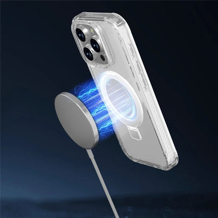 GW20 For iPhone 16 Pro Max Case Compatible with MagSafe Skin-Touch TPU+PC Kickstand Phone Cover