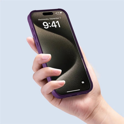 GW20 For iPhone 16 Pro Case Compatible with MagSafe Skin-Touch TPU+PC Kickstand Phone Cover