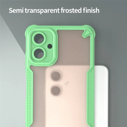 Armor Series For Samsung Galaxy A06 Case PC+TPU Semi-Transparent Frosted Finish Protective Phone Cover
