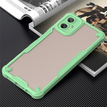 Armor Series For Samsung Galaxy A06 Case PC+TPU Semi-Transparent Frosted Finish Protective Phone Cover
