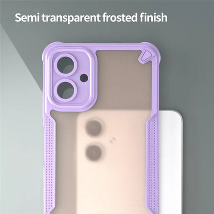 Armor Series For Samsung Galaxy A06 Case PC+TPU Semi-Transparent Frosted Finish Protective Phone Cover