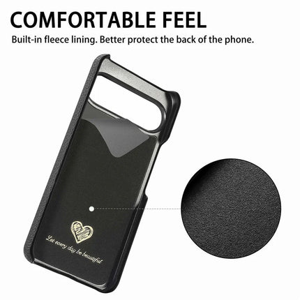 For Google Pixel 9 Pro  /  Pixel 9 Back Case Litchi Texture PU Leather PC Hard Cover