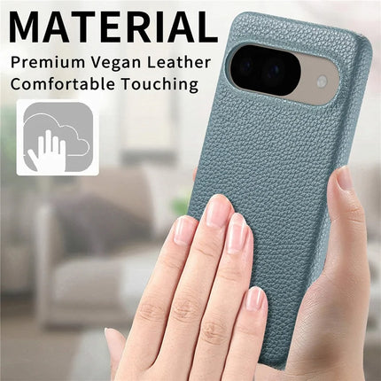 For Google Pixel 9 Pro  /  Pixel 9 Back Case Litchi Texture PU Leather PC Hard Cover